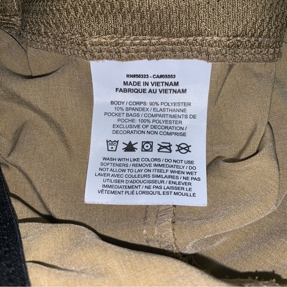 Nike Vintage Athletic Shorts Tan Beige Black Swoosh  Logo Men’s Size 2XL/XXL‎ - Picture 8 of 8